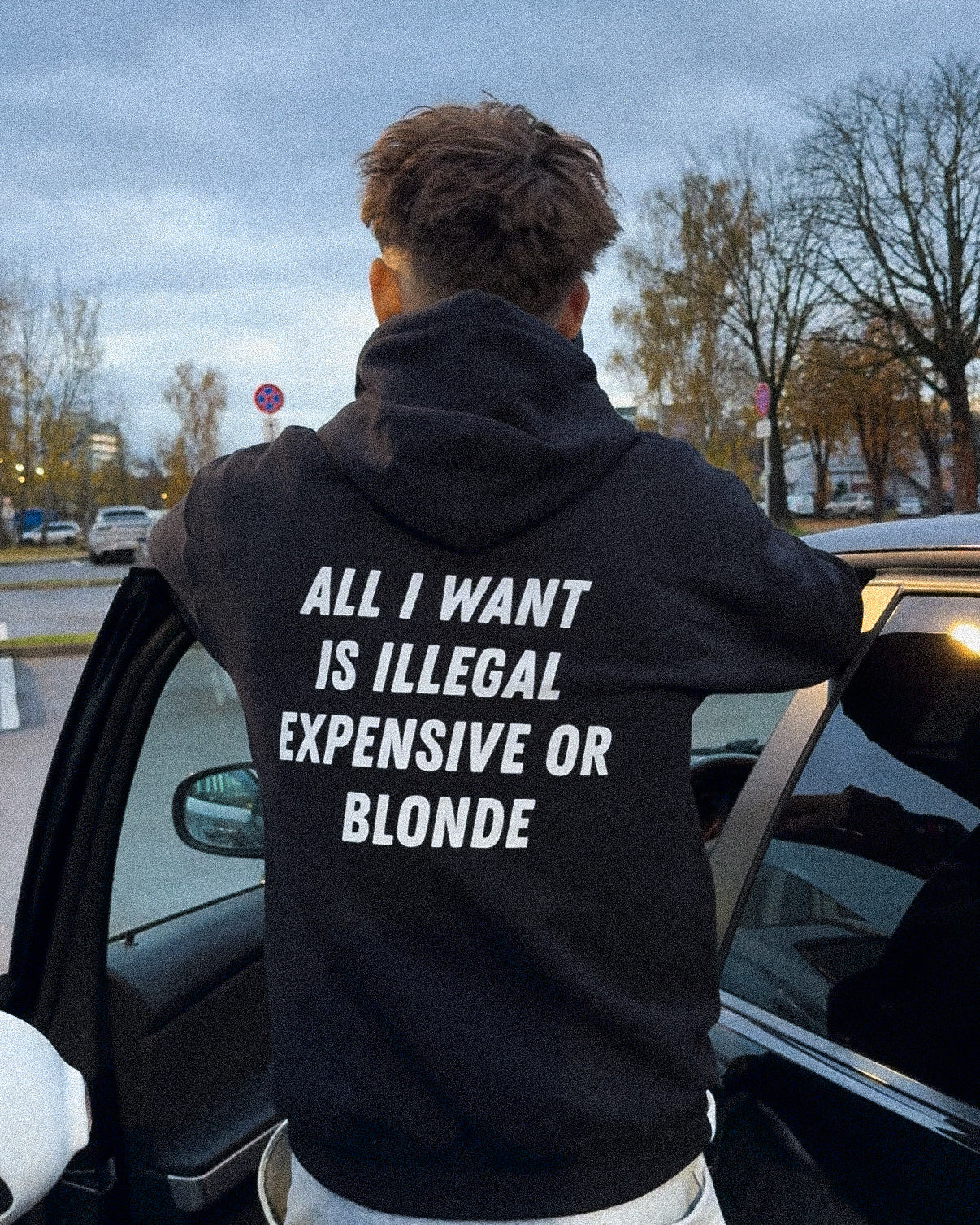 ALL I WANT IS ILLEGAL, EXPENSIVE OR BLONDE - HOODIE